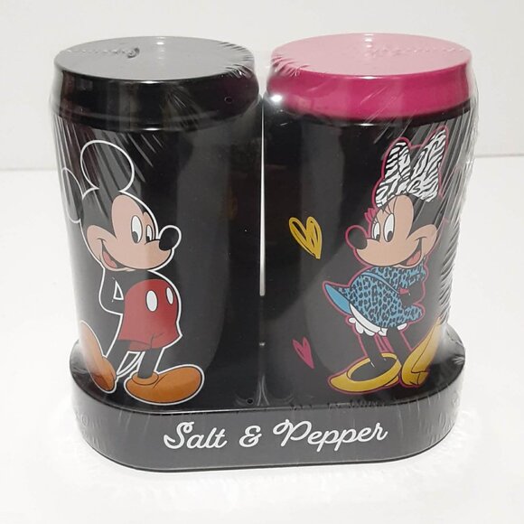 Mickey and Minnie Salt & Pepper Shakers ~ Tin ~ New - Picture 1 of 6